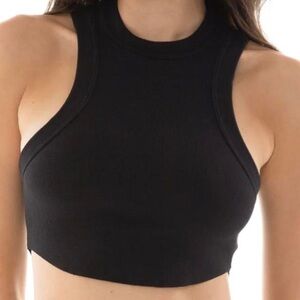 Black high neck tank top